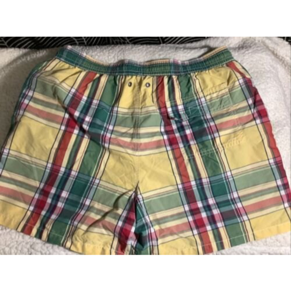 SOLD* POLO RALPH LAUREN PLAID SWIM SHORTS  TRUNKS |  SWIMWEAR BEACH | Size X-L - Picture 8 of 10